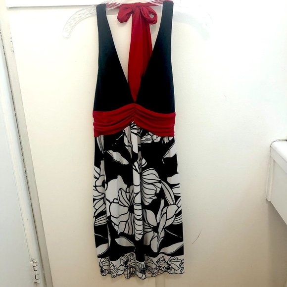 Trixxi Retro style Halter top Black/Red/white Women Size M - Picture 3 of 11